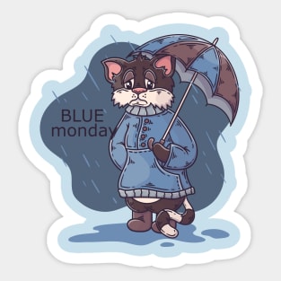 Blue Monday (Cat) Sticker